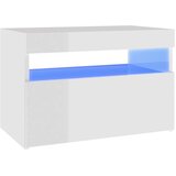 TV ormarić s LED svjetlima visoki sjaj bijeli 60 x 35 x 40 cm | shoptok.hr
