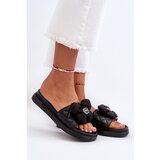 Boto Women's Slides with Ornament on Low Platform Black Cedrella | shoptok.hr