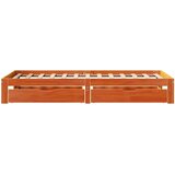 vidaXL Posteljni okvir s predali voščeno rjav 90x190 cm trdna borovina | Shoptok.si