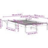  Konstrukcija postelje Voskast rjav 135 x 190 cm, (5000125866) | Shoptok.si