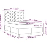 vidaXL Box spring krevet Tamno siva 140 x 190 cm tkanina | shoptok.hr