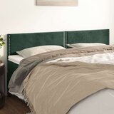  Posteljno vzglavje 2 kosa temno zeleno 100x5x78/88 cm žamet Cene