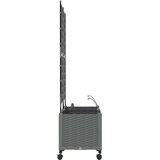  Vrtni planter s navodnjavanjem i kotačima 2 kom. Svjetlosiva PP - Svjetlosiva 80 x 40 x 142 cm s kotačima | shoptok.hr