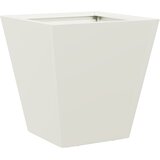  Vrtne sadilice 2 kom bijele 30x30x30 cm čelične | shoptok.hr
