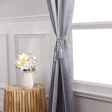 MIULEE 2x 245 × 140 cm Polprosojne črtaste zavese z rinkami | Shoptok.si