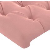  Uzglavlje s ušima ružičasto 103x23x118/128 cm baršunasti | shoptok.hr
