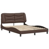 vidaXL Posteljni okvir z vzglavjem rjava 120x200 cm umetno usnje, (21086544) Cene