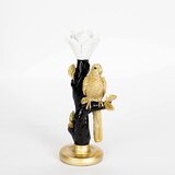  Svečnjak u obliku papagaja 13x10x28 cm, smola/zlatna/crna | Eponuda.com