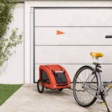 vidaXL Kolesarska prikolica za hišne ljubljenčke oranžna | Shoptok.si