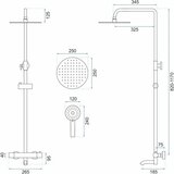 REA Bath REA Lungo Zlatni tuš set s termostatom | shoptok.hr