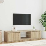 TV ormarić s LED svjetlima boja dimljenog hrasta 140x40x36 cm | shoptok.hr