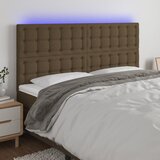  LED uzglavlje tamnosmeđe 180x5x118/128 cm od tkanine | shoptok.hr