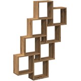 Maison Chic Stenska kockasta polica - Viseča polica artisan hrast 90x15x119,5 cm inž. les, (21793382) Cene