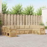  Set vanjskih sofa 7 pcs Bijela i Bež 363 x 187,5 x 73 cm | Shoptok.si