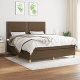 The Living Store Box spring postelja z vzmetnico temno rjava 180x200 cm blago - Box Spring Postelja, (21518376) | Shoptok.si