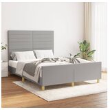  Za krevet s uzglavljem svjetlosivi 140x190 cm od tkanine | shoptok.hr