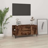 vidaXL TV omarica dimljeni hrast 102x44,5x50 cm inženirski les | Shoptok.si