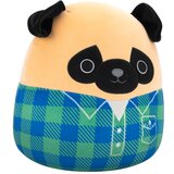 Squishmallows Prince rjavi mops v karirasti srajci, 30 cm | Shoptok.si