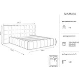 Micadoni Home Svijetlo sivi tapecirani bračni krevet s prostorom za odlaganje s podnicom 160x200 cm Mamaia – | shoptok.hr