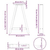 vidaXL noge kavne mizice a-oblika 2 kosa antracit 60x(72-73) cm jeklo | Shoptok.si