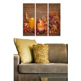 Wallity MDF12843 multicolor decorative mdf painting (3 pieces) Cene
