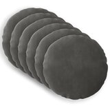  Presvlaka za jastuk 6 pcs HEERLEN Tamnosiva Ø 30 cm Baršun | shoptok.hr