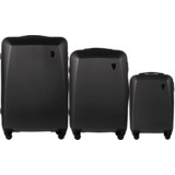  0125 PLOVER, Set od 3 ABS+ kofera (V,M,S) Wings, TAMNO SIVA | shoptok.hr