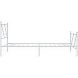  Metalni okvir kreveta uzglavlje i podnožje bijeli 107x203 cm | shoptok.hr