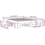 vidaXL Okvir kreveta boja hrasta 160 x 200 cm od konstruiranog drva | shoptok.hr