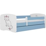MID.YOU Dječji krevet Dreamy mačka 160x80 sa madracem s ladicom Plava | shoptok.hr
