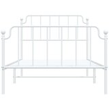 Metalni okvir kreveta uzglavlje i podnožje bijeli 107x203 cm | shoptok.hr