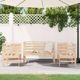  The Living Store Vrtna sedežna garnitura 3-delna trdna borovina - Vrtna Sedežna Garnitura, (21452466) | Shoptok.si