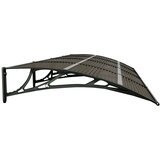  Nadstrešnica za vrata crna 350 x 100 cm polikarbonatna | shoptok.hr