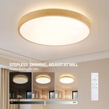  Brilagi-LED prigušiva svetiljka GLASS POOL DOUBLE LED/80W/230V 60 cm u dekoru drveta + daljinski upravljač | Eponuda.com