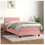 vidaXL Box spring krevet s madracem ružičasti 90x190 cm baršunasti | shoptok.hr