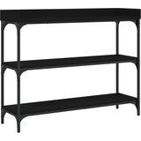Maison Chic konzolna miza - miza ob steni s policami črna 100x30x80 cm, (21786292) Cene