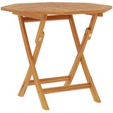  5-dijelni sklopivi vrtni bistro set Prirodna Čvrsto teak drvo Slike