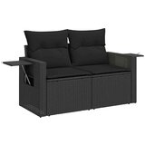  8-dijelni set vrtnih sofa od poliratana s jastucima crni | shoptok.hr