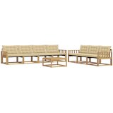  Set vanjskih sofa 8 kom. Bijela i bež | shoptok.hr