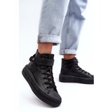 Big Star Women's Padded Platform Sneakers Black Cene