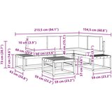  Set vanjskih sofa 4 Komad Bijela i svjetlosiva Poliester | Shoptok.si