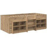  Loft krevet s ormarom 3 kom. Hrast artisan Konstruirano drvo Smeđa 75 x 190 cm | shoptok.hr