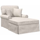 vidaXL Ležaljka s suknjom s jastukom Krem 157 x 91 x 91 cm ARES - Krem Cijene