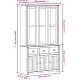  Visoka komoda BODO siva 115,5x43x200,5 cm od masivne borovine | shoptok.hr