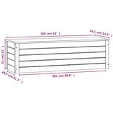  Kutija za pohranu bijela 109 x 36,5 x 33 cm od masivne borovine | shoptok.hr