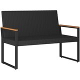  Vanjska klupa s jastukom Crna 107 x 61 x 80 cm poliratan | Eponuda.com