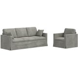  Set sofe 2 pcs Svijetlo siva 198 x 78 x 80 cm Baršun | shoptok.hr