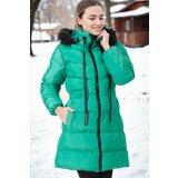 Dewberry Z6764 WOMEN'S COAT-PLAIN GREEN Cene