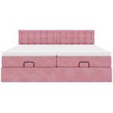 vidaXL okvir kreveta s madracima ružičasti 200x200cm baršunasti | shoptok.hr