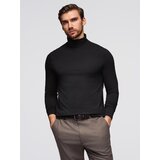 Ombre Men's plain turtleneck longsleeve - black Cijene